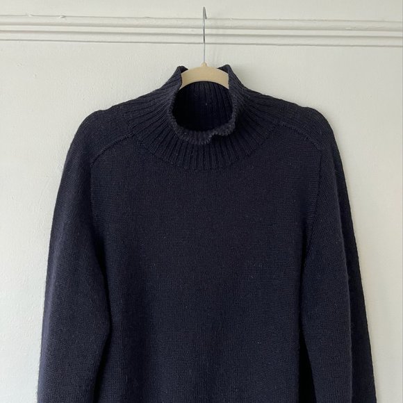 Margaret Howell Navy Wool Turtleneck - Picture 2 of 6